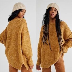 Free People Moira Slouchy Tunic Sweater- flawed